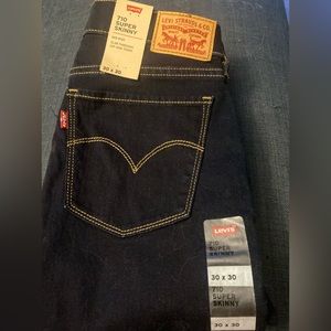Levi’s 710 Super Skinny Jeans . Navy blue color Brand new in tag .